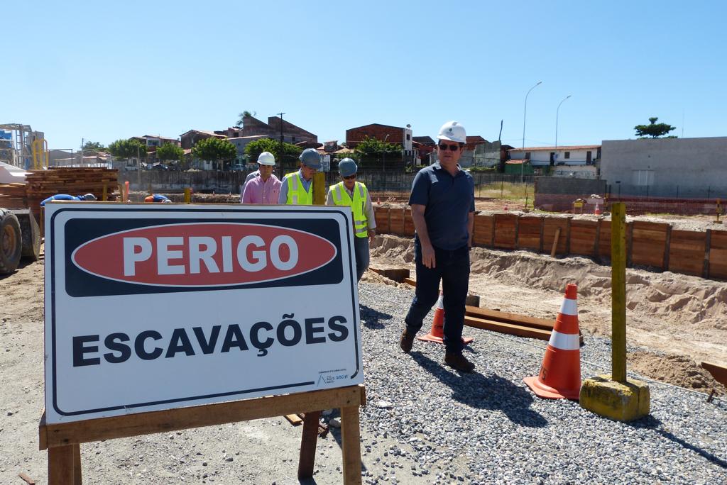 Imagem de obras da Linha Leste