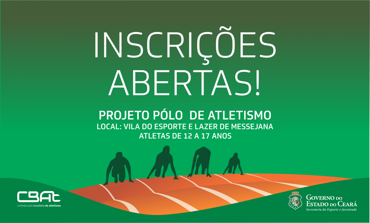 banner das inscrições para o Projeto Pólo de Atletismo