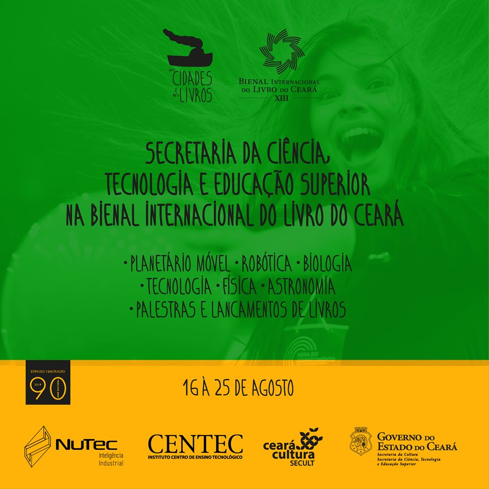 banner da secretaria da ciência, tecnologia e educação superior na bienal