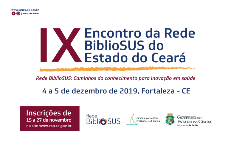 Banner sobre inscrições para o Encontro da Rede BiblioSUS