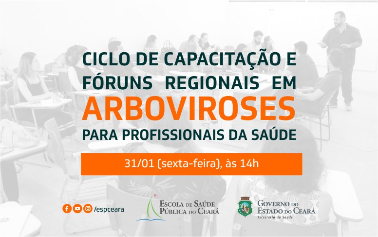 Banner do Ciclo de Capacitação em arboviroses