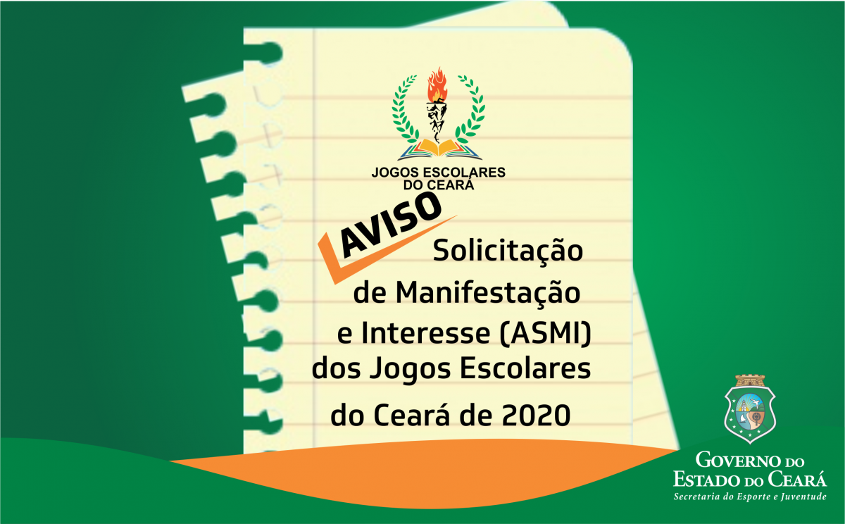 Aviso de solicitação de manifestação de interesse dos jogos escolares 2020