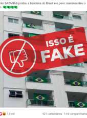 FAKE NEWS – Imagem de sacada de prédio com bandeiras do Brasil não é no Ceará